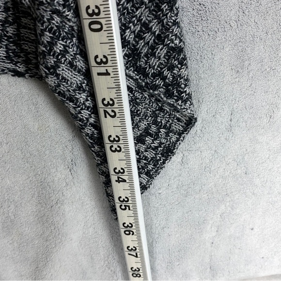 UK2LA Waterfall Front Cardigan Heather Grey Ribbed Knit Sz Small - Picture 8 of 12